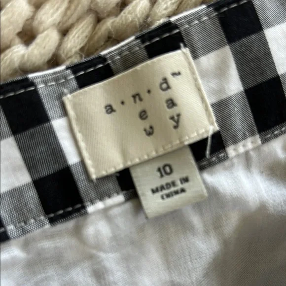 Black and White Gingham Ruffle Skirt - Picture 2 of 2